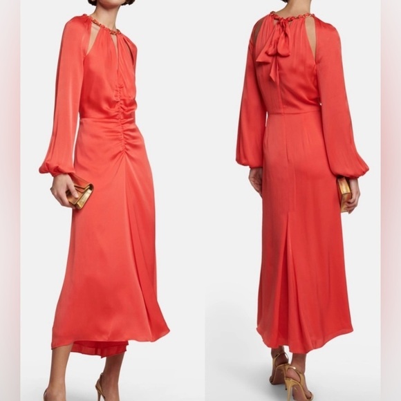 Veronica Beard Dresses & Skirts - NWOT Veronica Beard Fayla Chain-Detail Dress in Watermelon sz 8